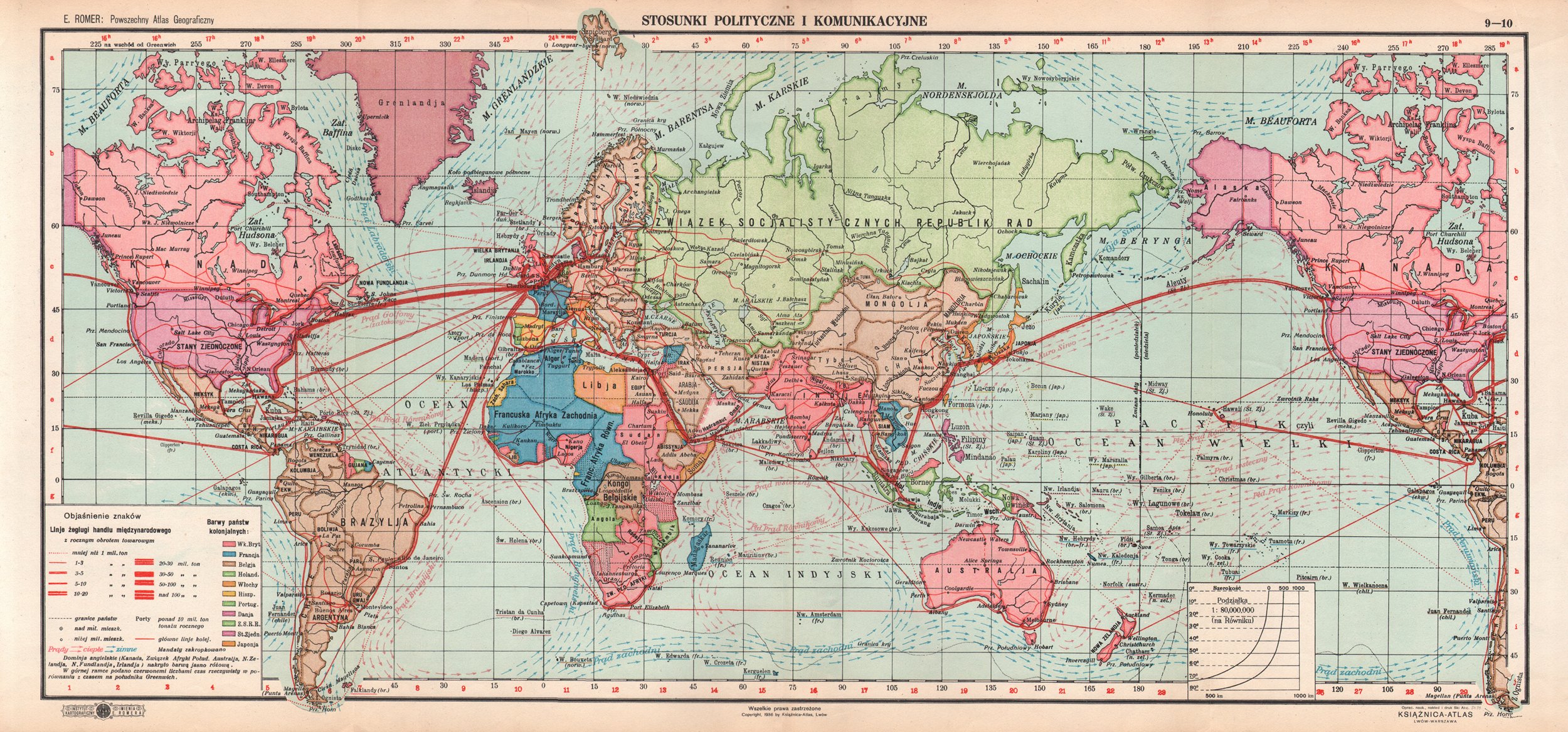 Политическая карта 1936 год