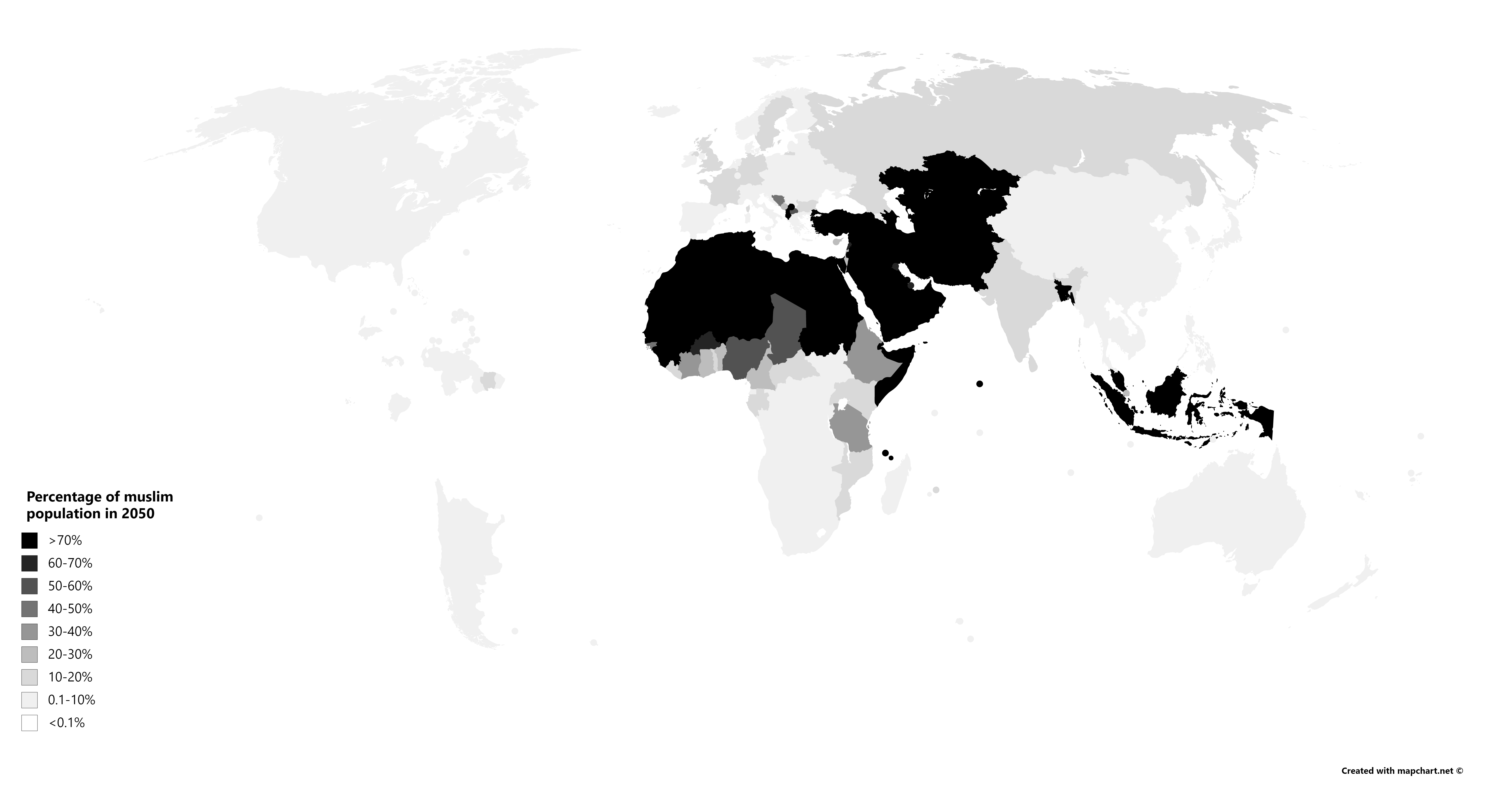 Карта мира 2050 года