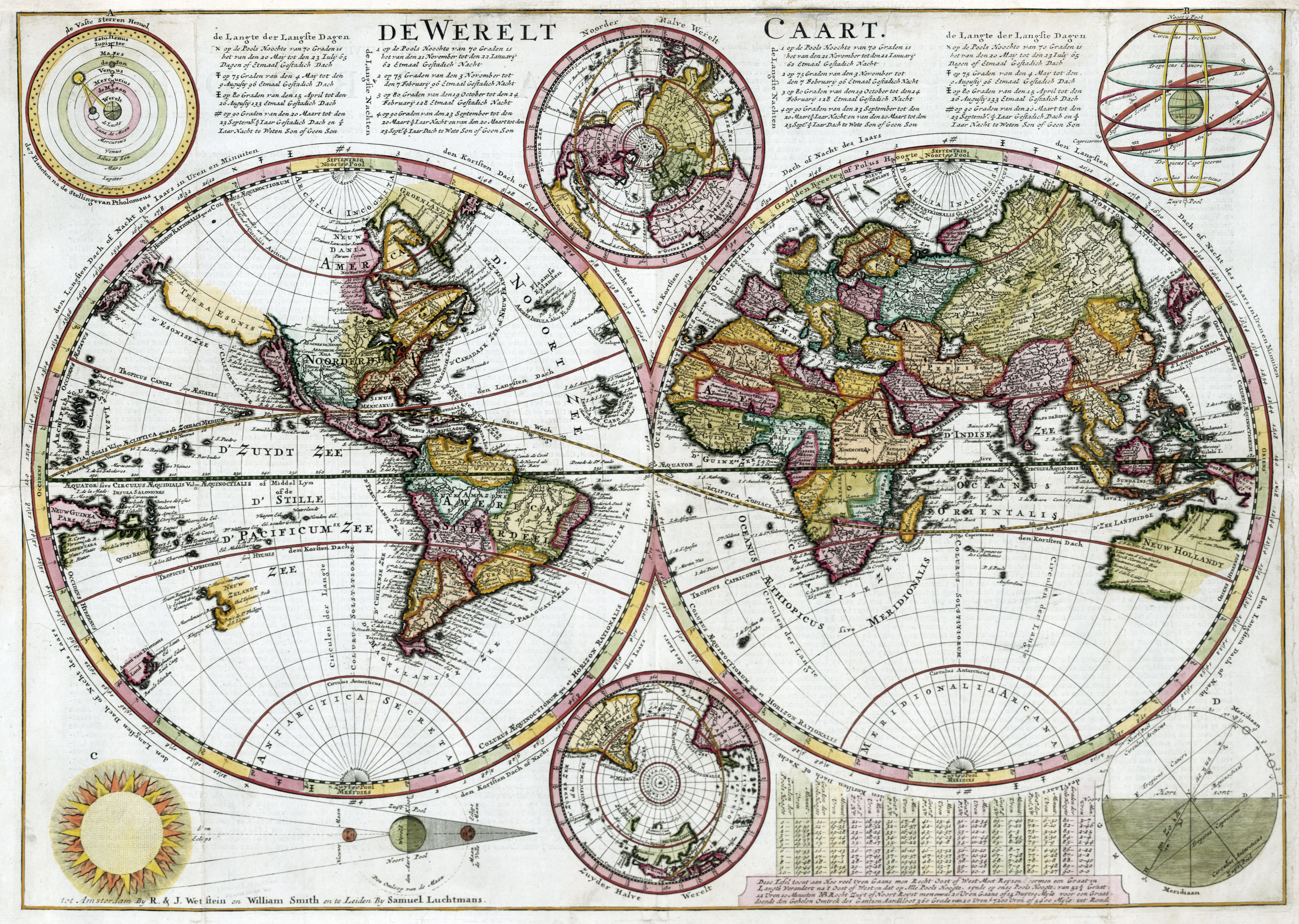 Мир де карта. World Map 1700.