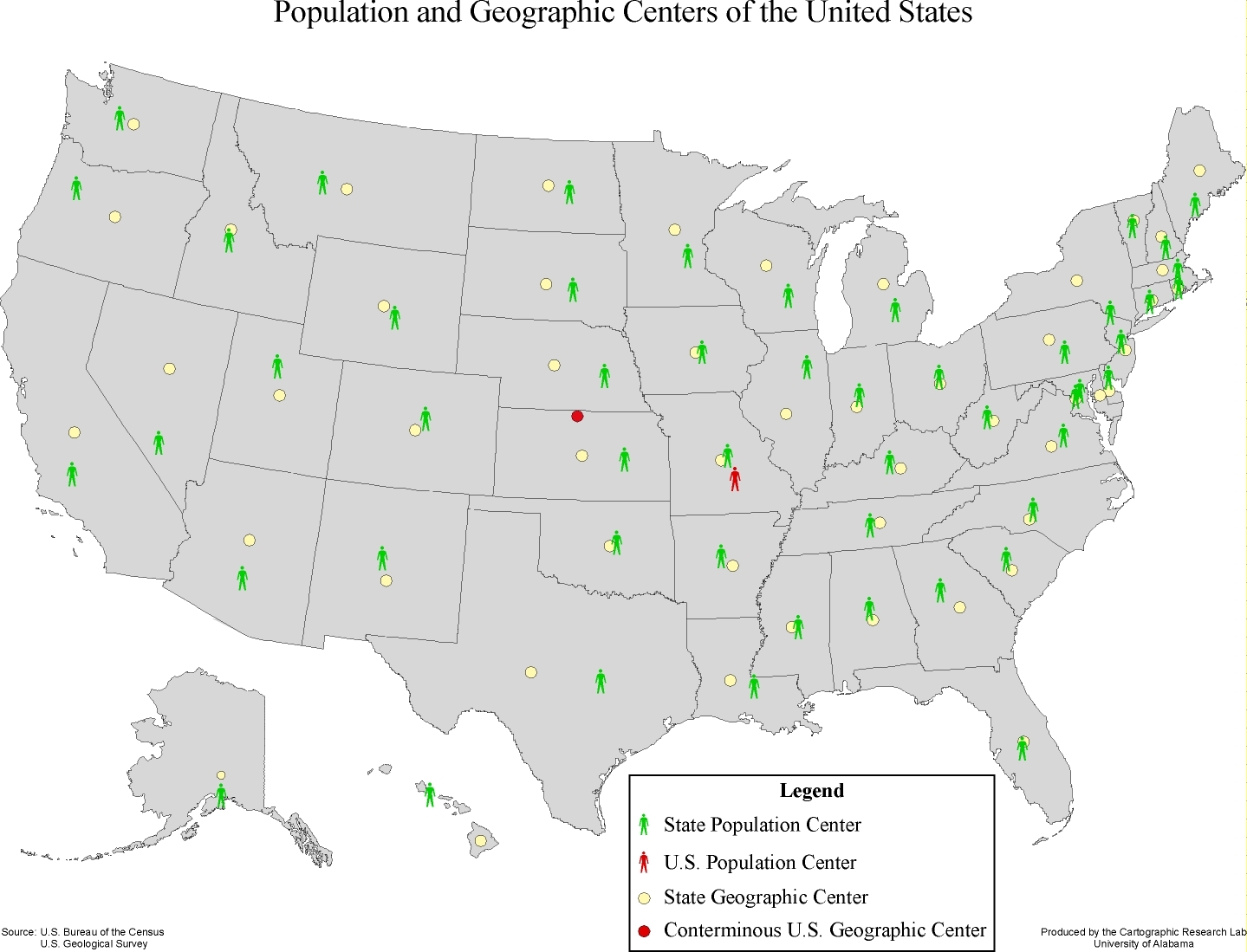 Center vs centre. Geographic Center of the United States. Us population. Geographical Survey of USA карта. States population us.